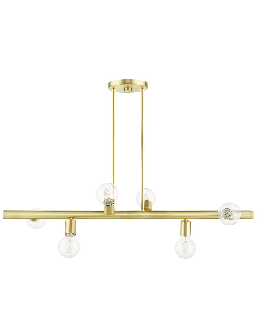 Livex Lighting Bannister Brass 6 Light Chandelier