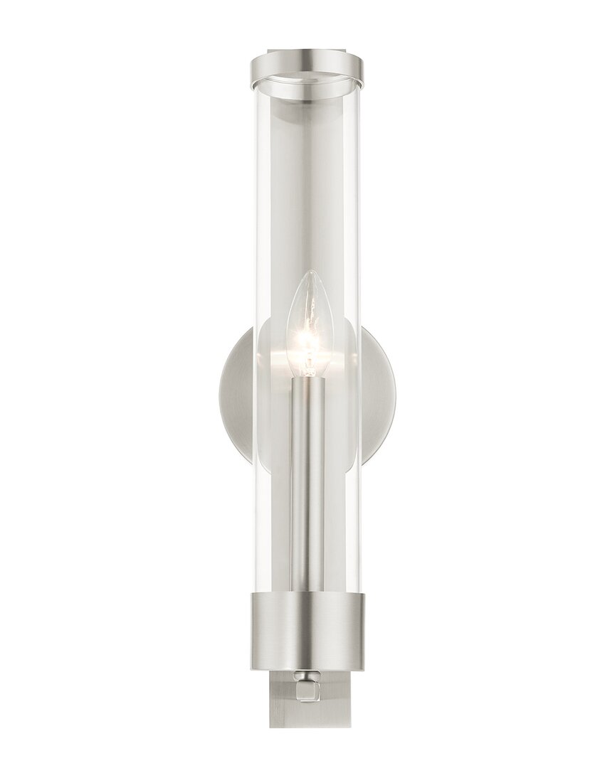 Livex Lighting 1-light Brushed Nickel Ada Single Sconce In Metallic