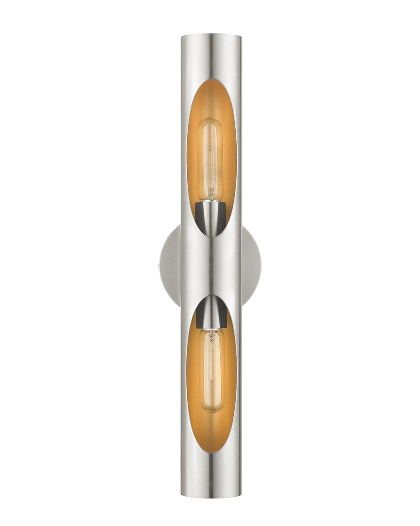 Livex Lighting Novato Nickel 2 Light Sconce In Nickel