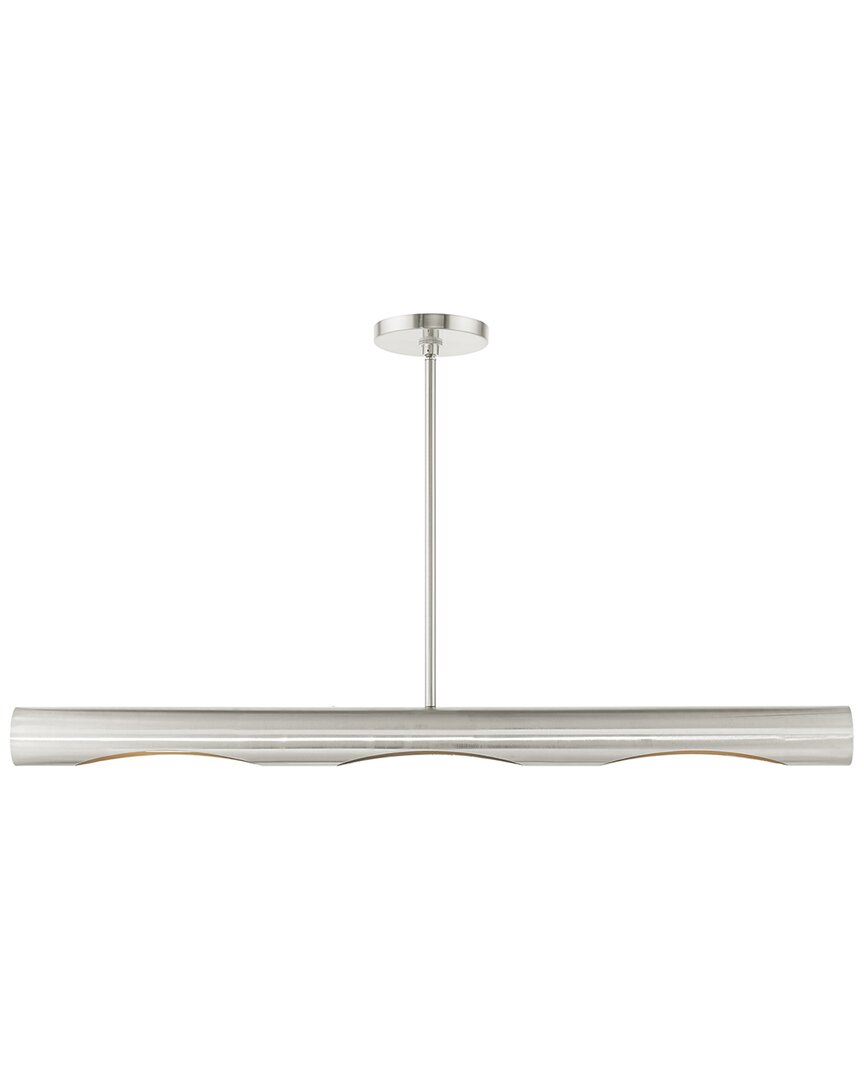 Livex Lighting Novato Nickel 3 Light Chandelier In Nickel