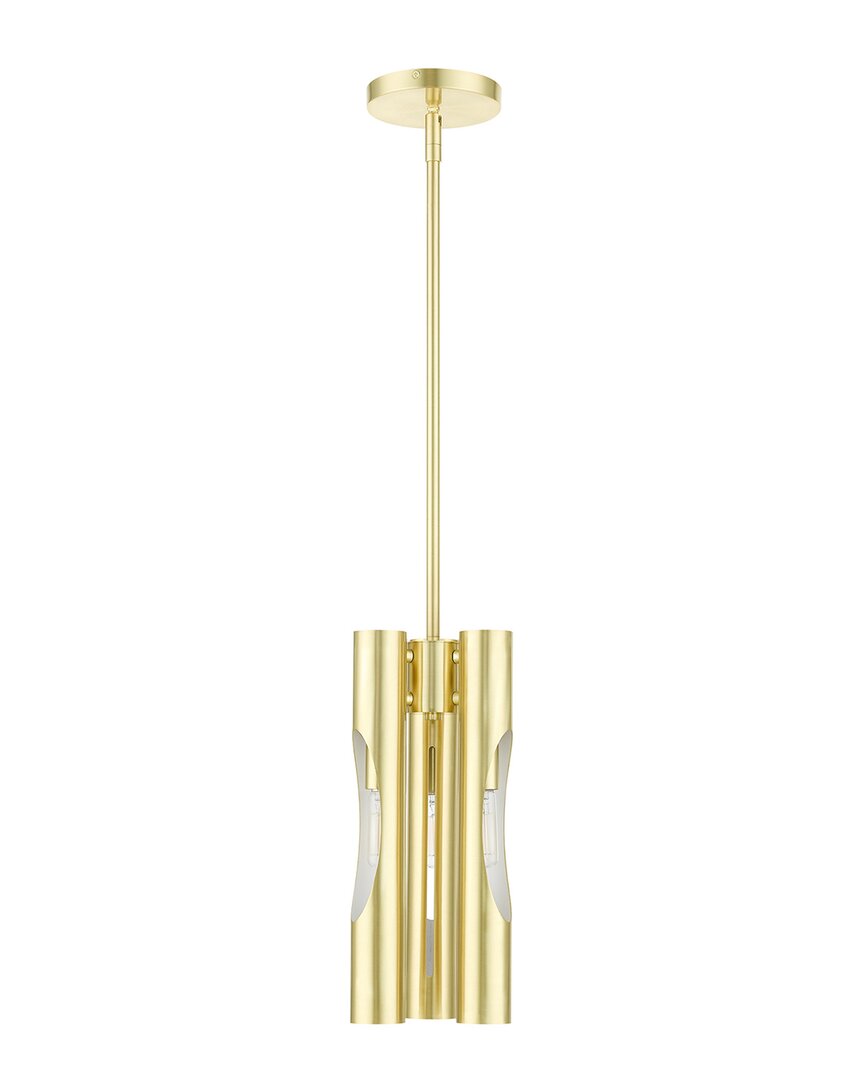 Livex Lighting Acra Brass 3 Light Chandelier In Brass
