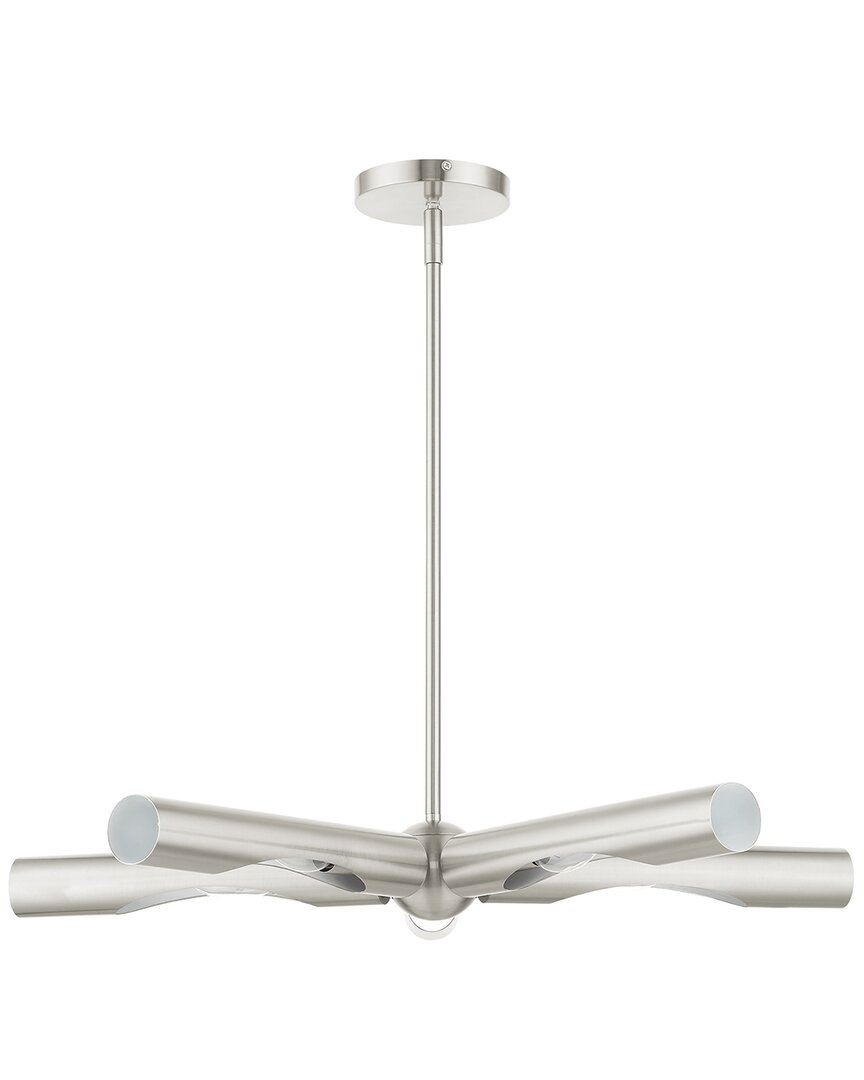 Livex Lighting Acra Nickel 5 Light Chandelier In Nickel