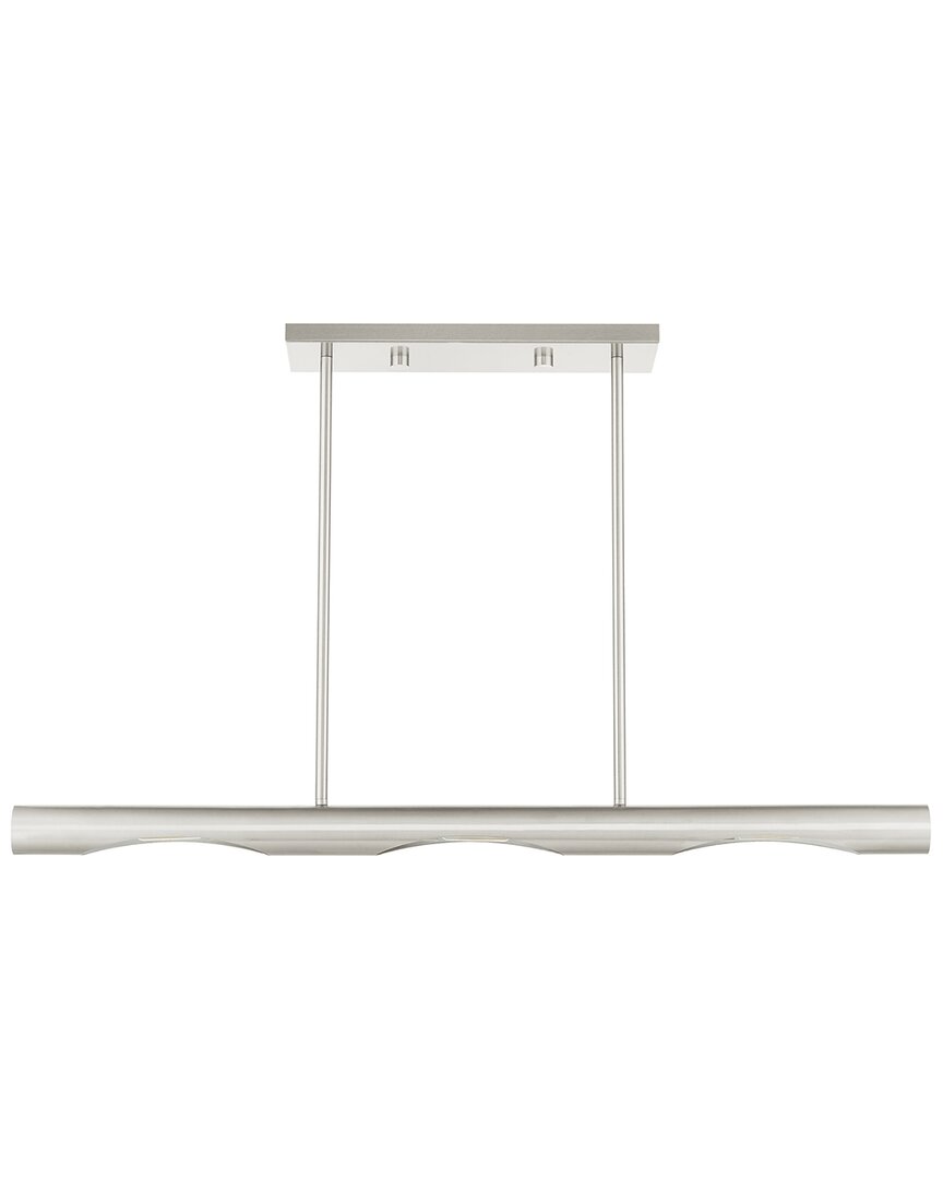 Livex Lighting Acra Nickel 3 Light Chandelier 1 In Nickel