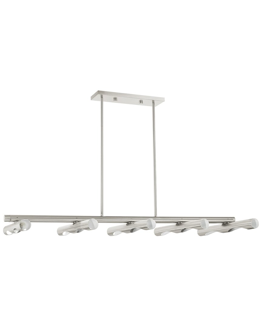 Livex Lighting Acra Nickel 10 Light Chandelier In Nickel