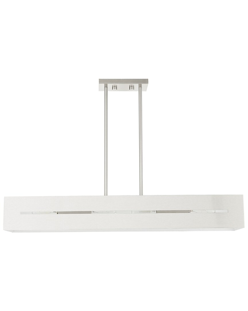 Livex Lighting Soma Nickel 4 Light Chandelier In Nickel