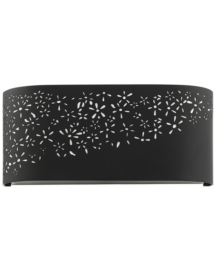 Livex Lighting Noria Black 2 Light Vanity Sconce In Black