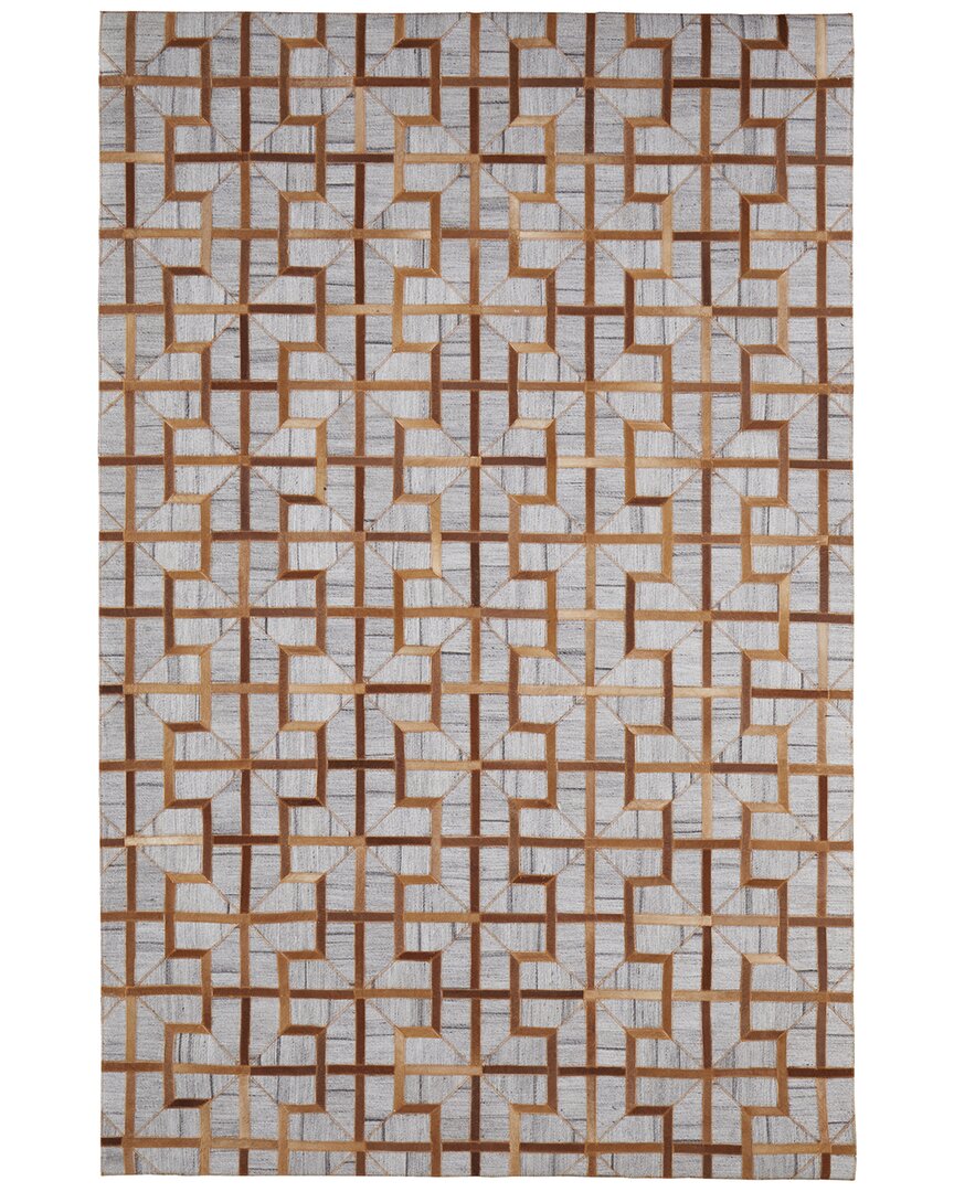 Verlaine Canady Handmade Leather Trellis Rug