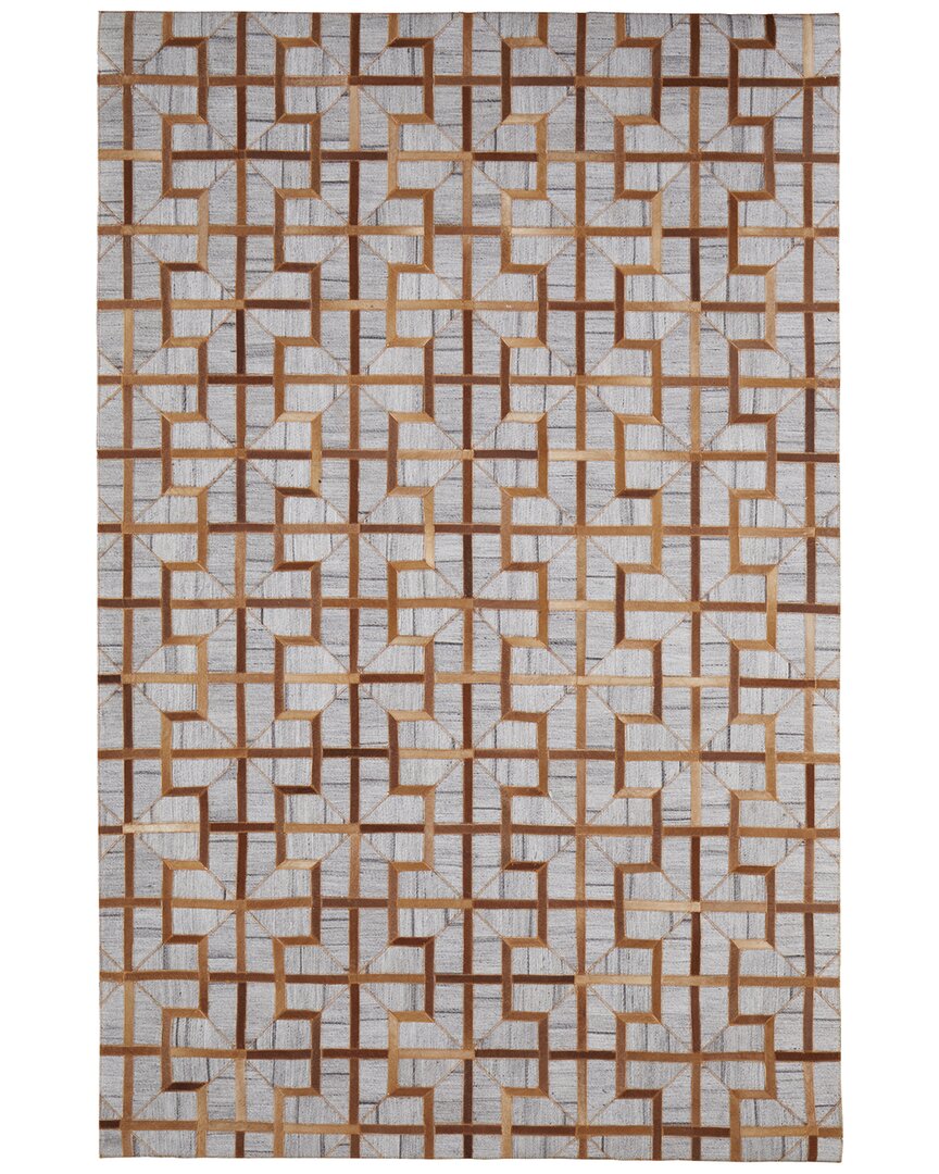 Shop Verlaine Canady Handmade Leather Trellis Rug