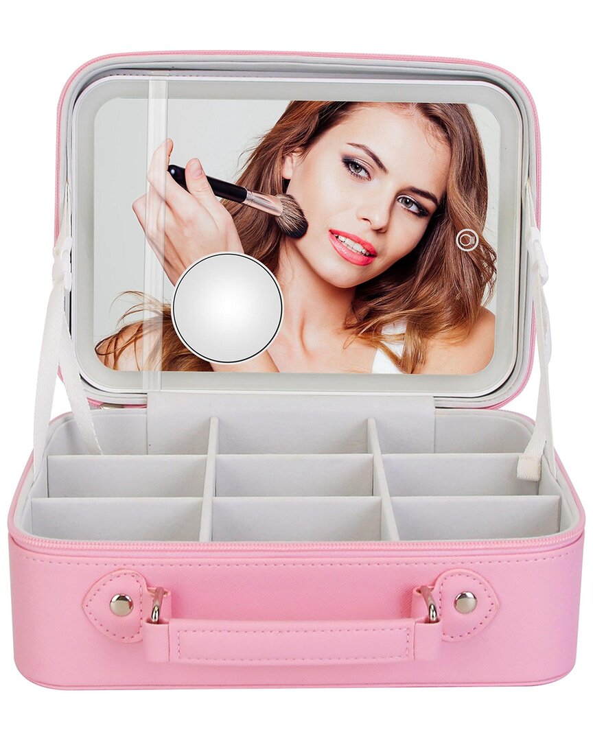 Fresh Fab Finds Laromni Travel Makeup Bag With Led Mirror In Pink