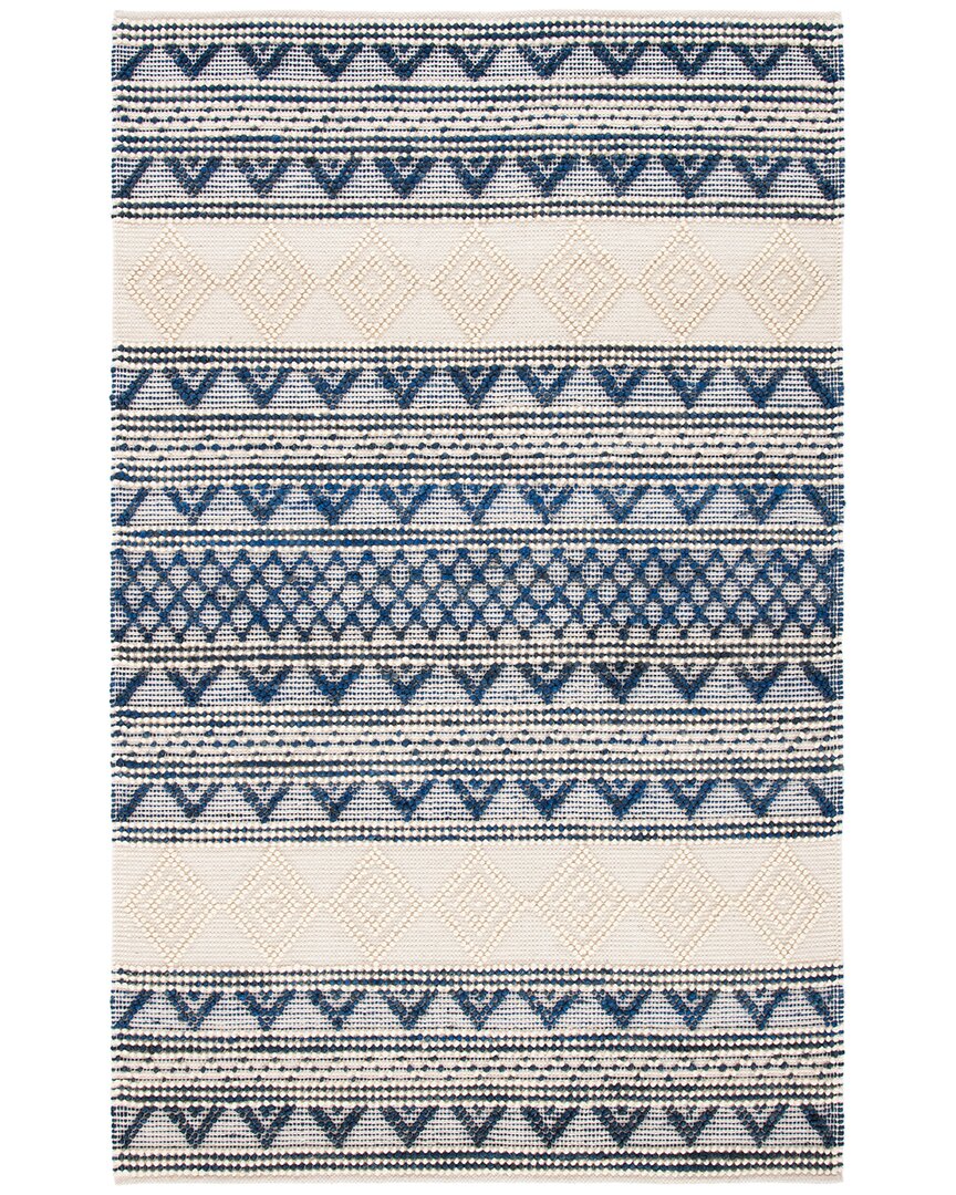 Shop Safavieh Dnu  Natura Wool-blend Rug In Navy