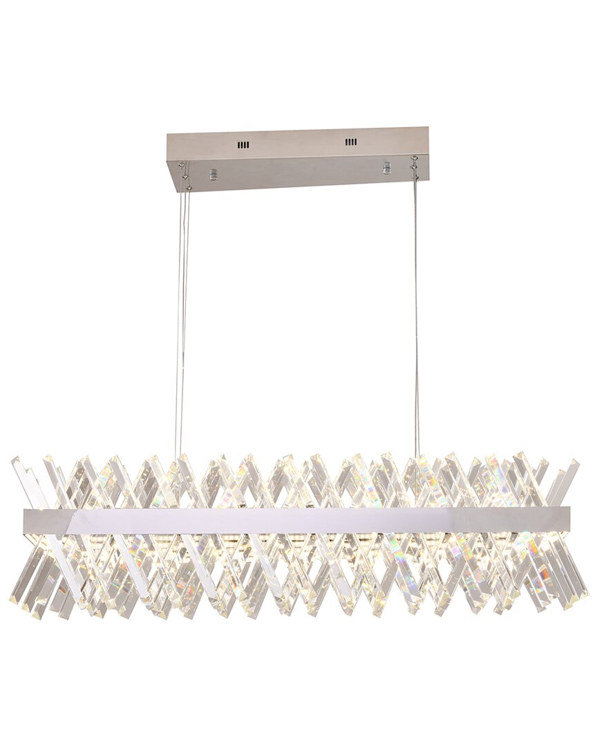 Bethel International Dimmable Led Chandelier With Crystals