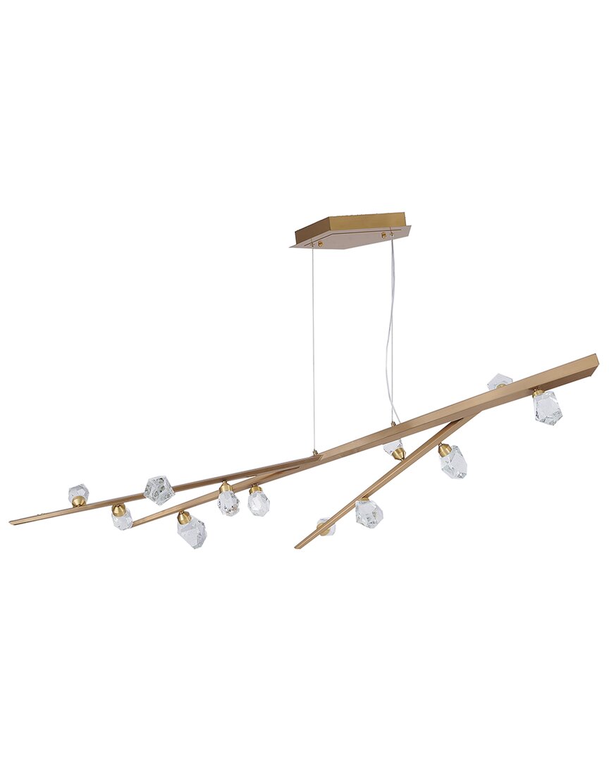 Bethel International 75in Metal Chandelier With Crystals