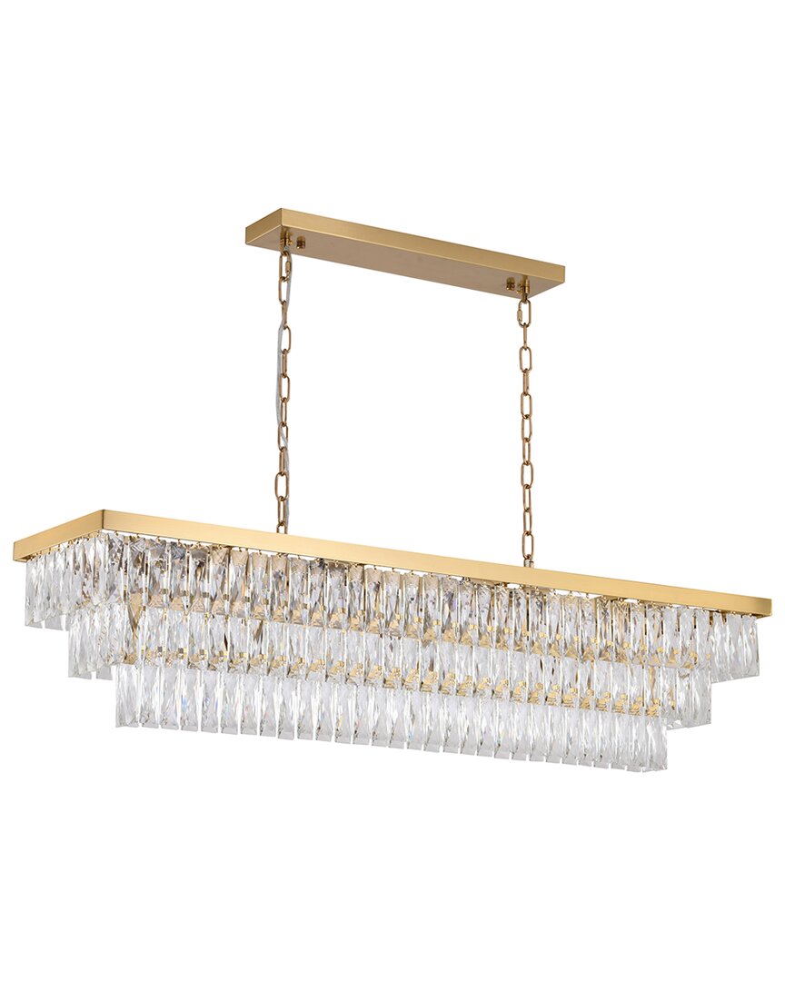 Bethel International 48in Metal Chandelier With Crystals