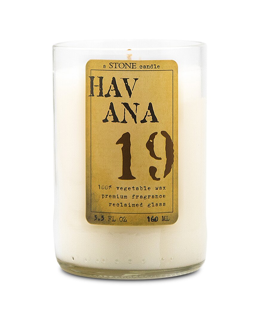 Stone Candles Handmade 5.5oz Everyday Reclaimed Bottle Candles - Havana In Gold