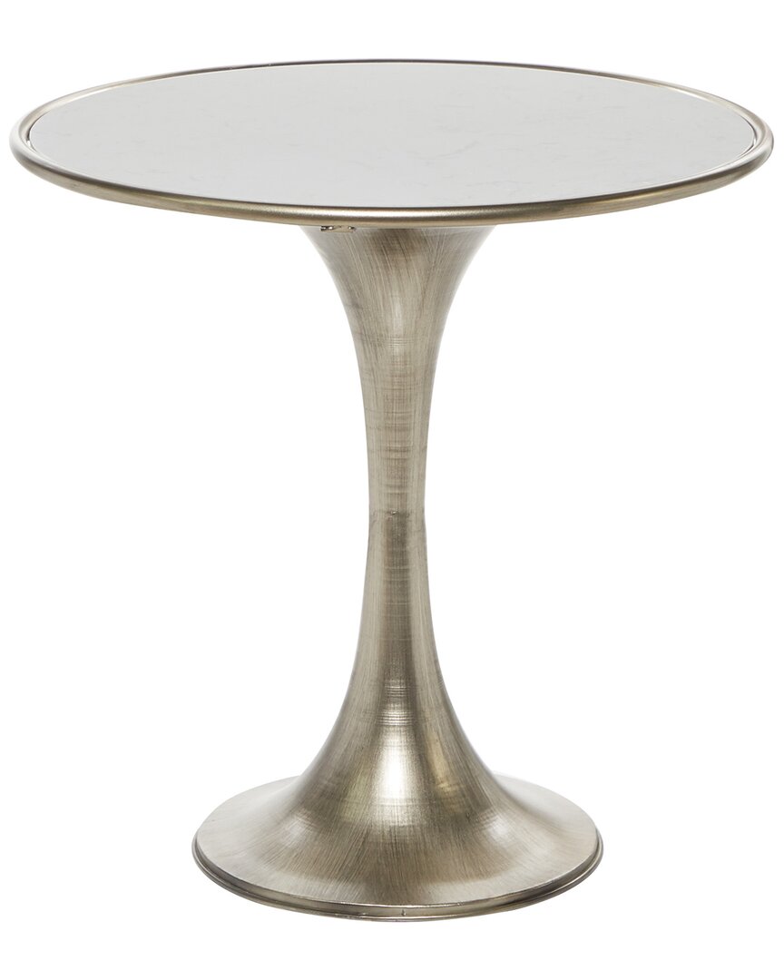 Peyton Lane Ceramic Accent Table In Silver
