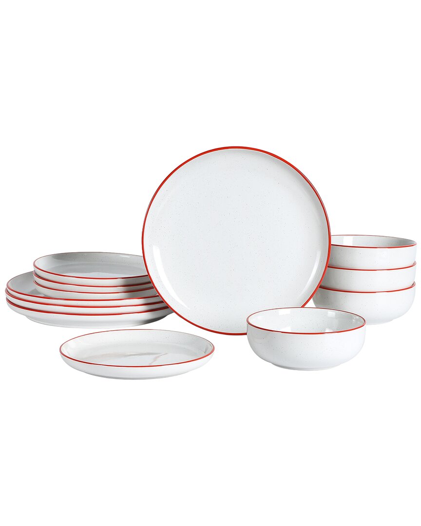 Earth & Clay Ezra 12pc Dinnerware Set In Pink