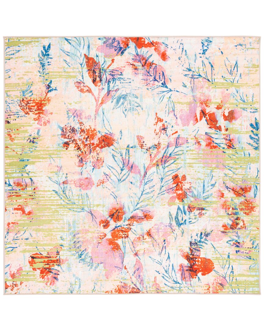 Safavieh Dnu Paint Brush Machine-washable Rug In Blue