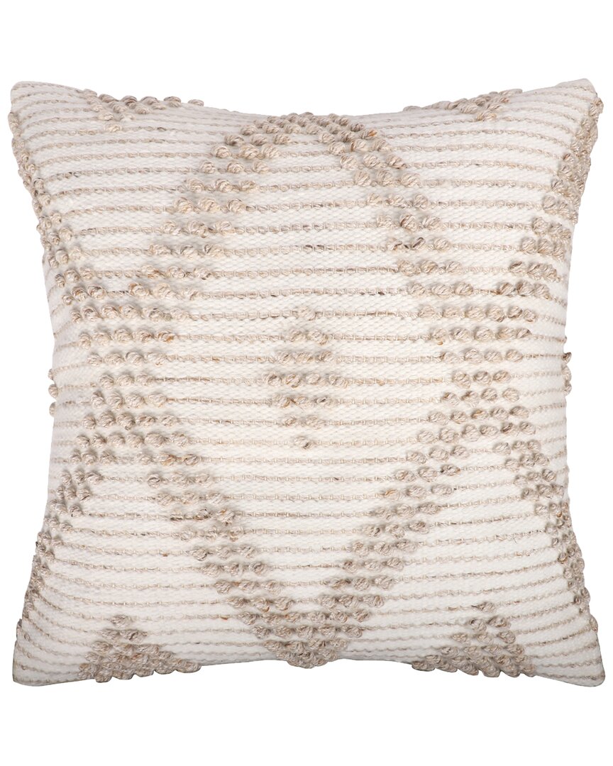 Lr Home Coastal Hand-woven Throw Pillow 20 X 20 In Neutral