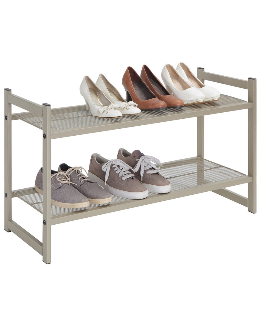 Sunny Point Sunnypoint 2 -tier Mesh Storage Rack In Gold