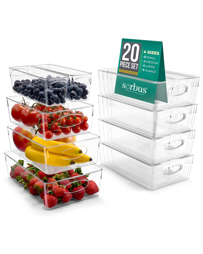 Sorbus Variety 20-pack Clear Plastic Organizing Bins