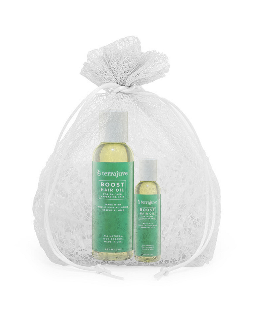 Terrajuve Hair & Beard Oil Boost Dual Gift Set Organic Natrual Essential Olis