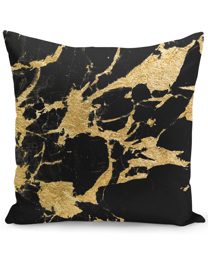 Curioos Black Marble Gold Glam Pillow