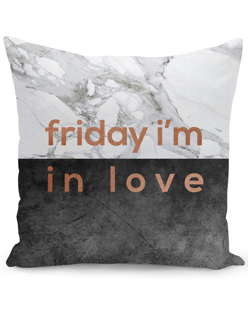 Curioos Friday I'm In Love Pillow In White
