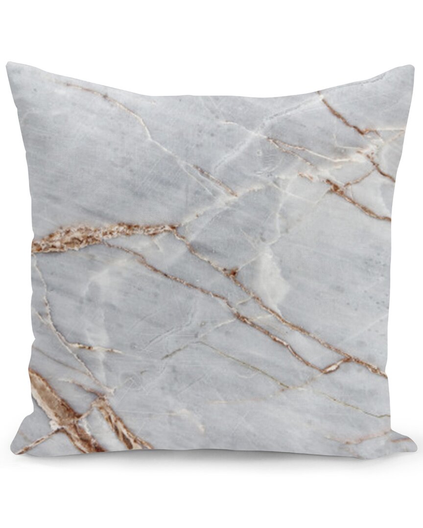 Curioos Gray Light Marble Stone Texture Background Pillow
