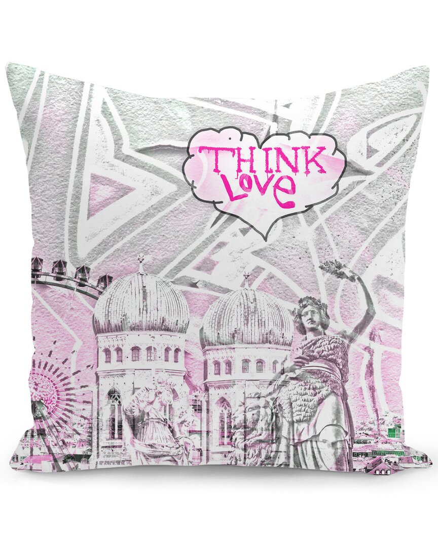 Curioos Munchen 2017 Think Love 2 Pillow In Gray