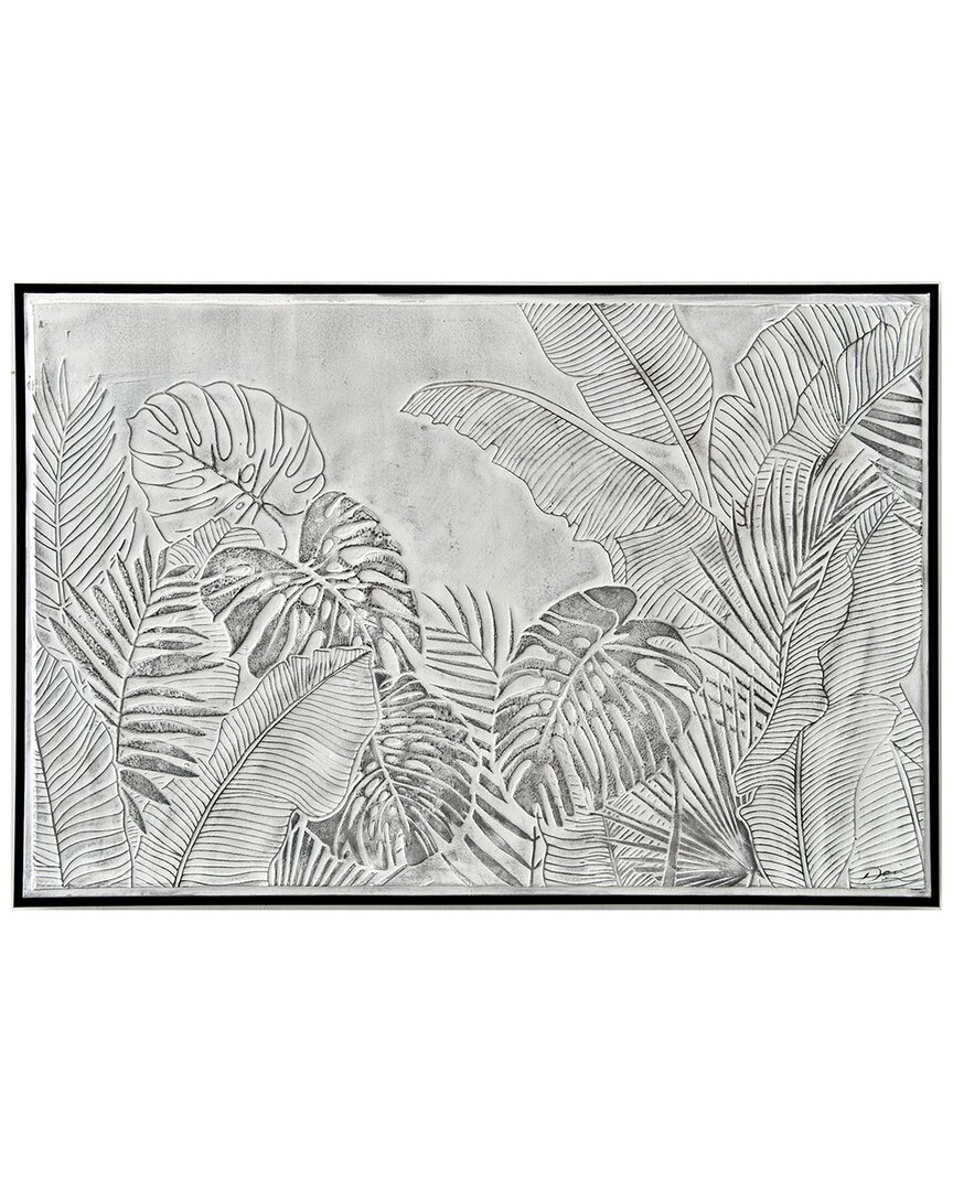 Stylecraft Nyla Tropical Leaves Ii Handpainted Framed Decor Wall Art