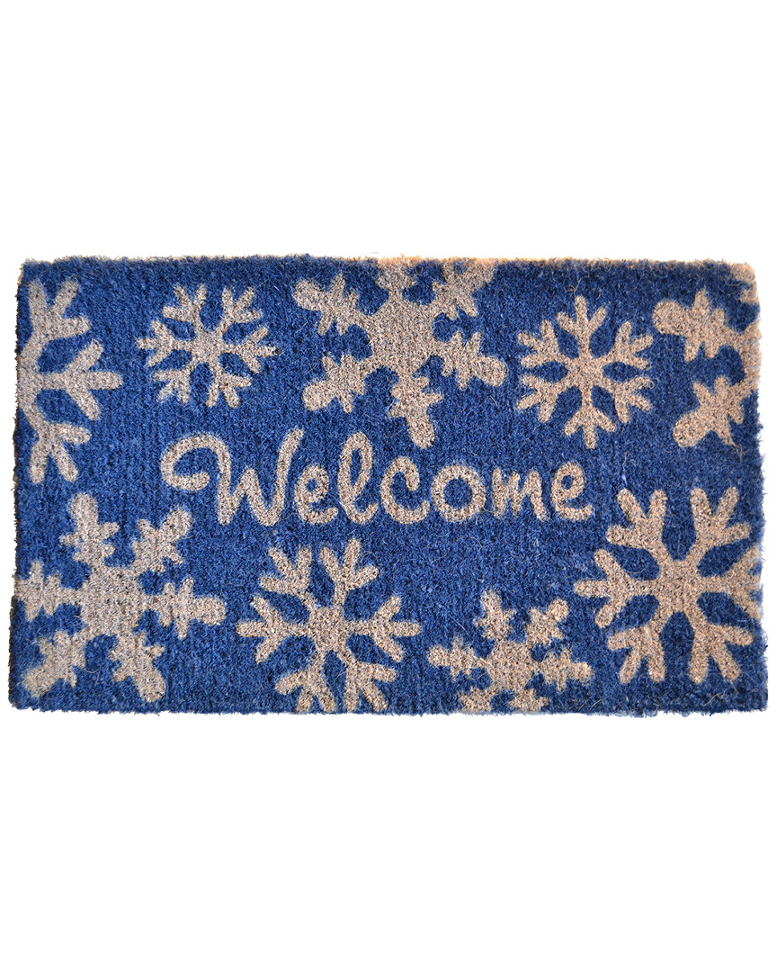 Imports Decor Welcome Snow Flakes Doormat