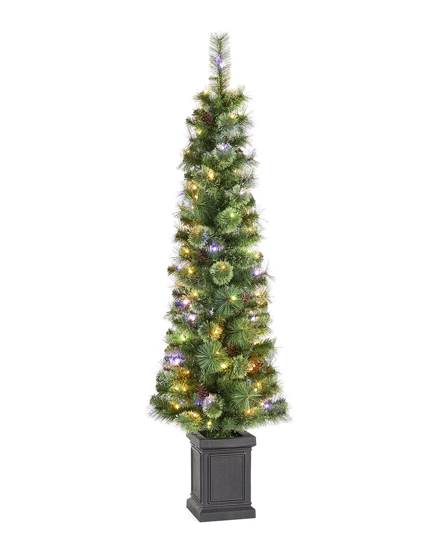 Glitzhome Handmade Pine Porch Tree In Green