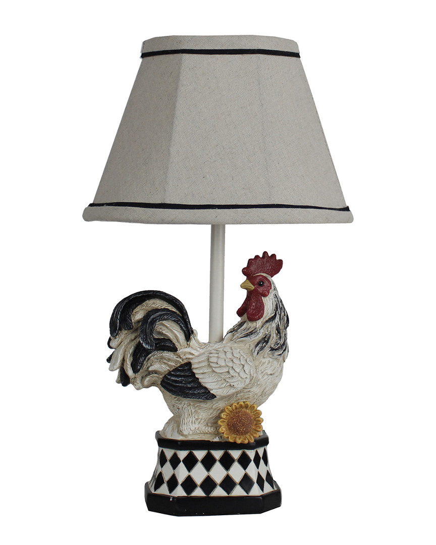 Ahs Lighting & Home Decor 14in Checkers Rooster Accent Lamp