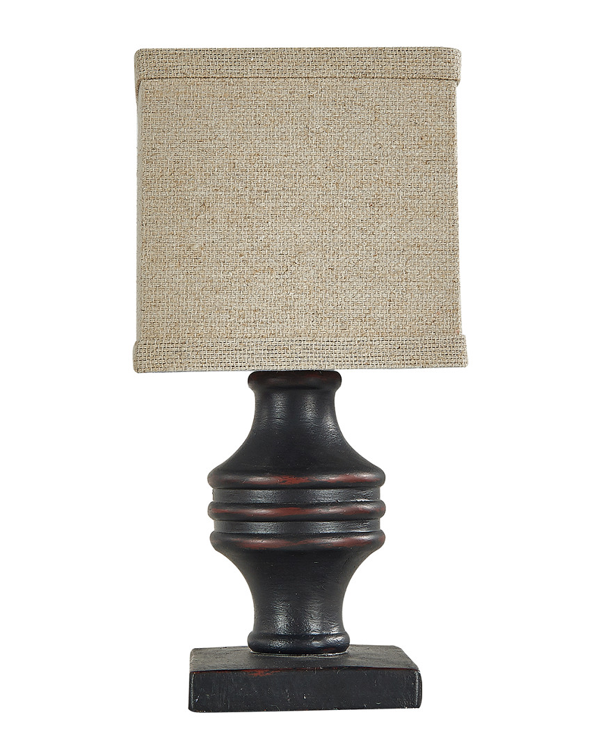 Ahs Lighting & Home Decor 12in Arno Black Accent Lamp