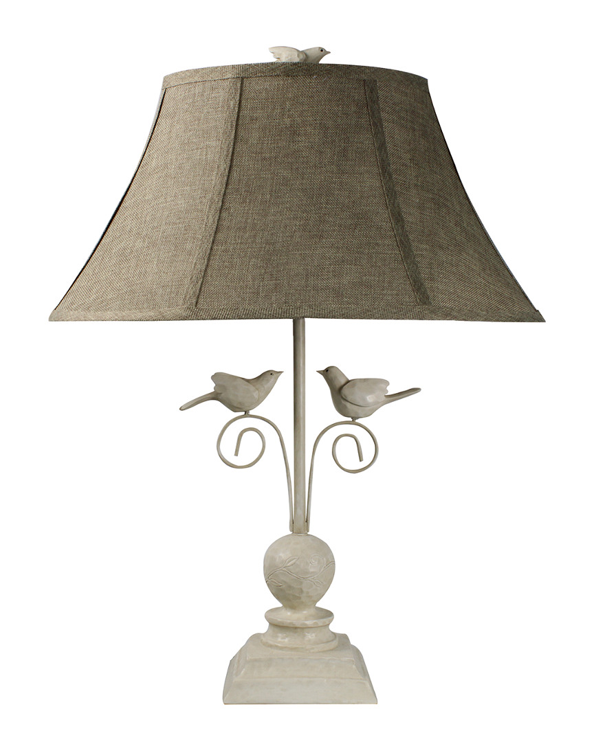 Ahs Lighting & Home Decor 24in Fly Away Together Antique White Table Lamp