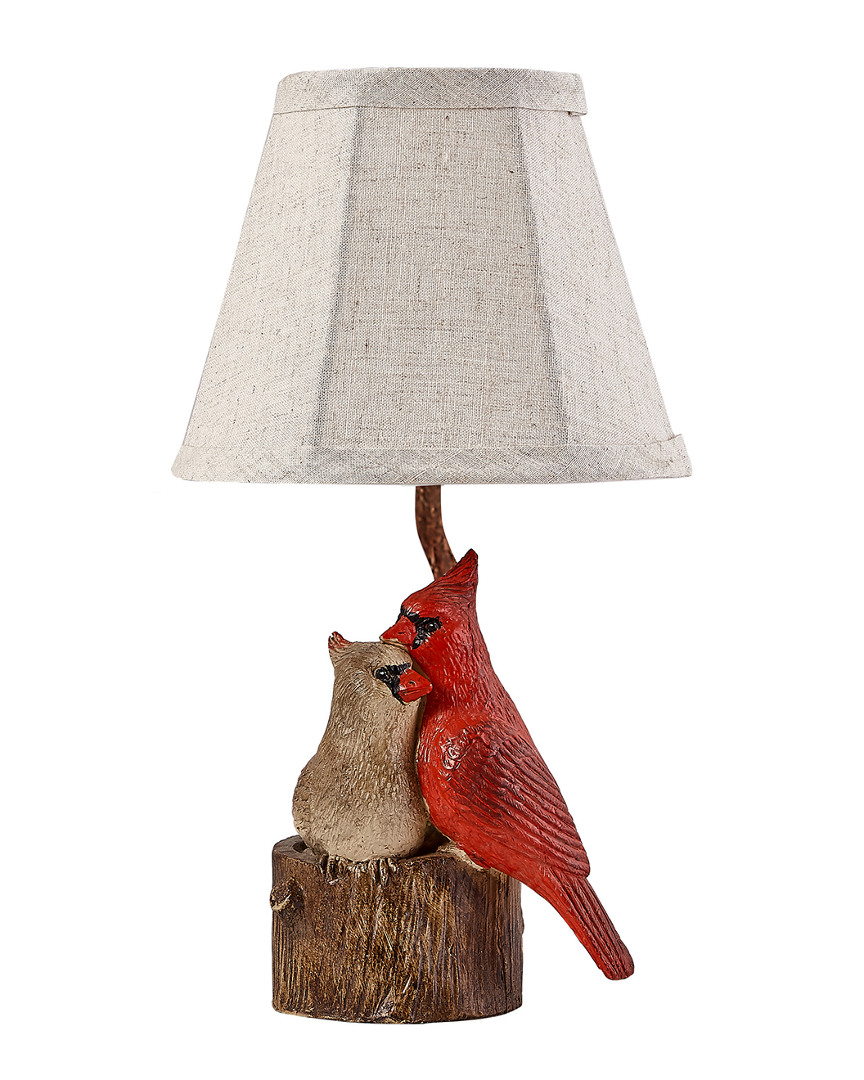 Ahs Lighting & Home Decor 12in Two Cardinals Lamp