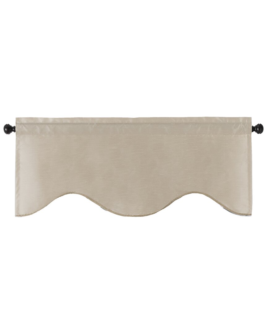 Elrene Colette Scalloped Window Valance In Taupe