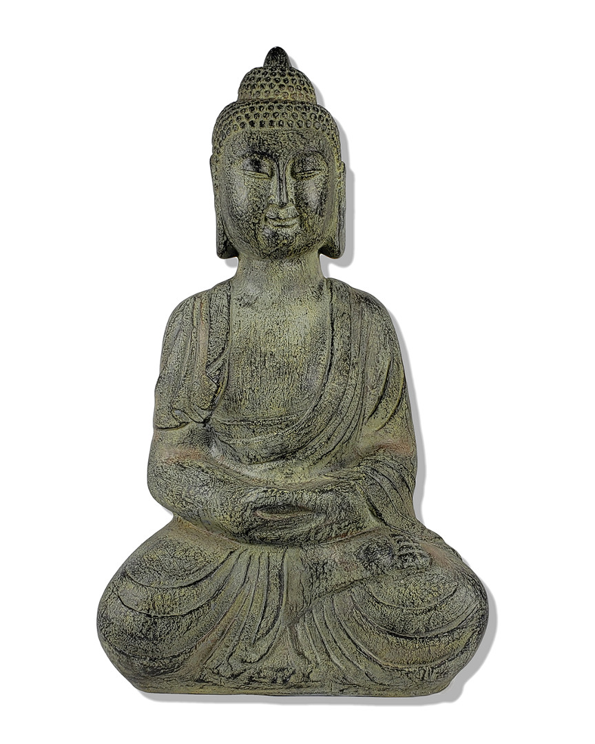 G.t. Direct Corporation Gt Direct 2ft Tall Sitting Buddha Statue In Grey