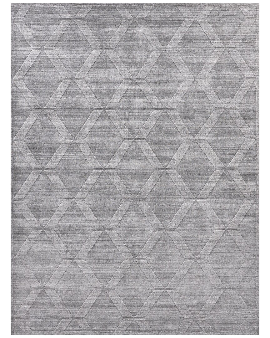 Exquisite Rugs Castelli Hand-loomed New Zealand Wool & Bamboo Silk Area Rug In Gray
