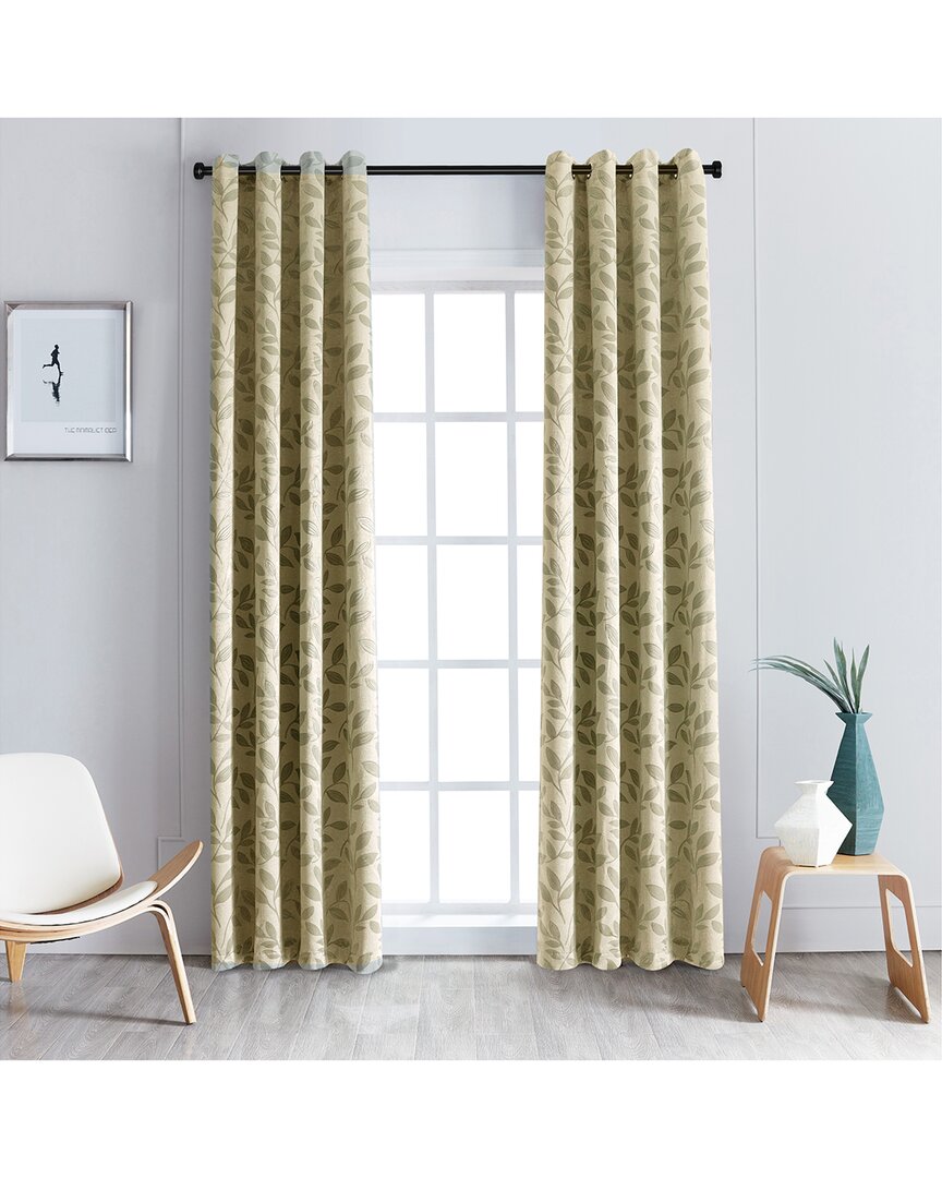 SUPERIOR SUPERIOR SET OF 2 LEAVES BLACKOUT PANEL CURTAINS