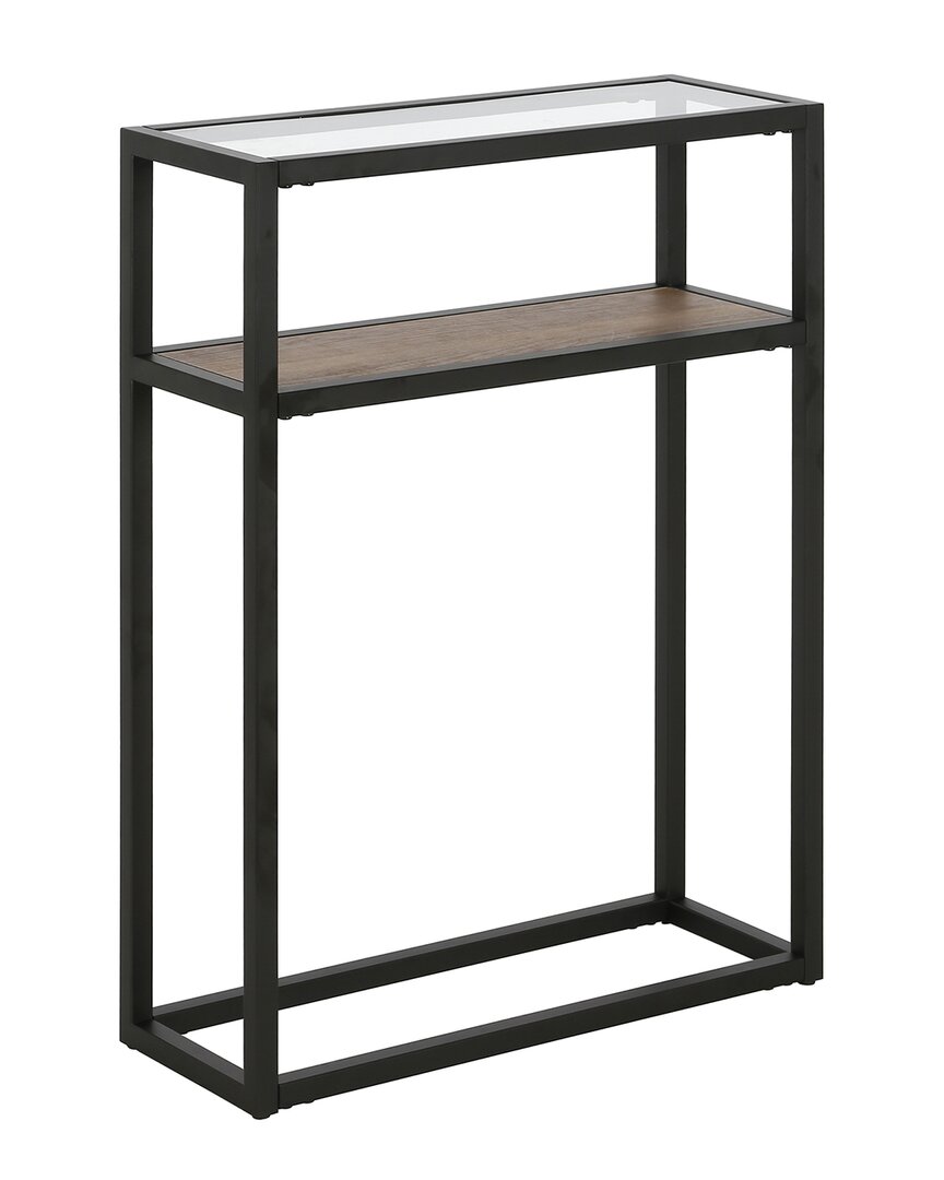 Abraham + Ivy Addison 22in And Rustic Oak Console Table In Black