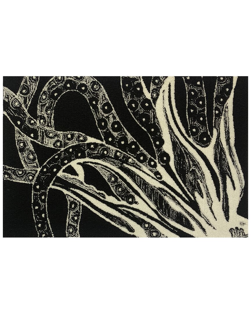 The Rug Market Juniper Outline Indoor/outdoor Doormat In Black