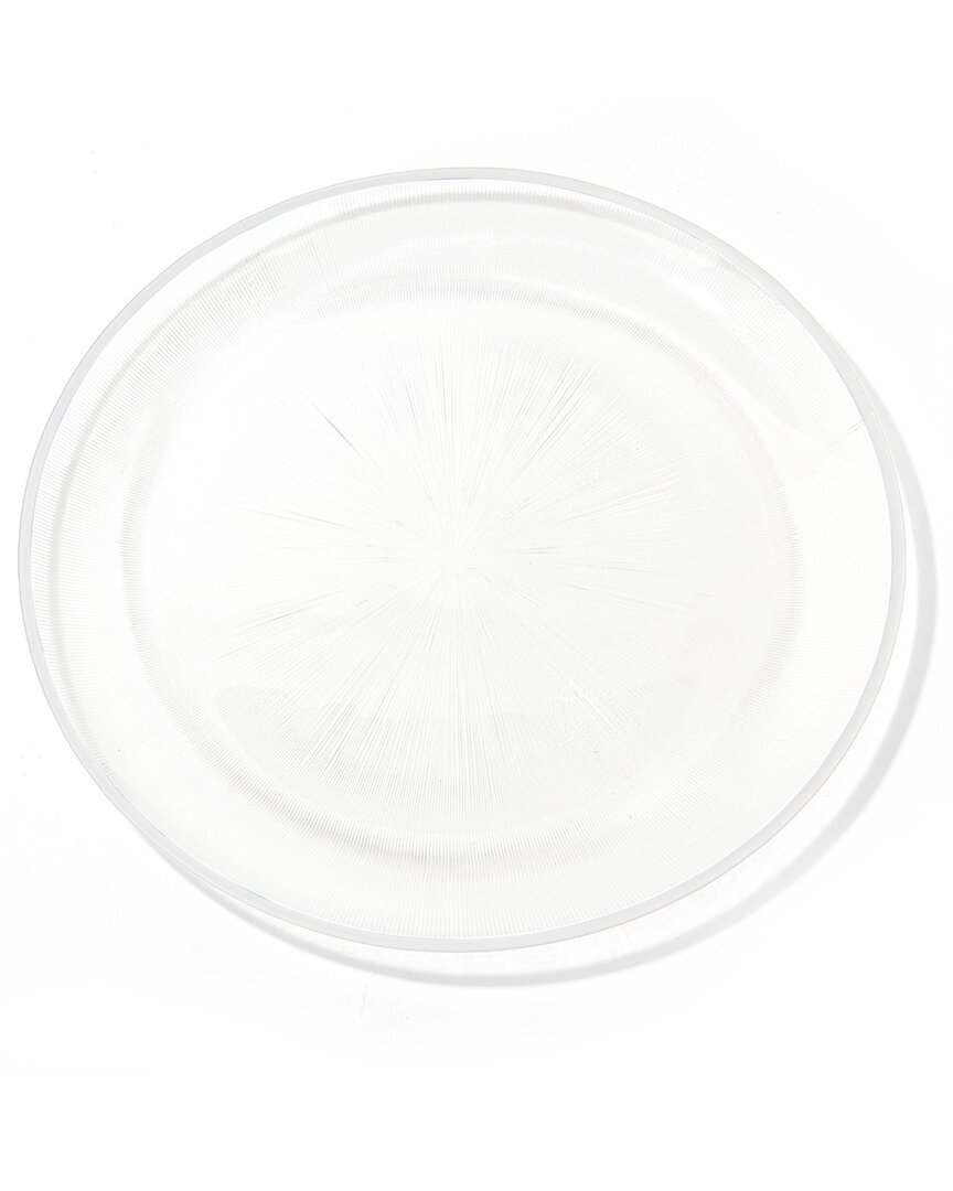 American Atelier Elite Glass Charger Plate In White