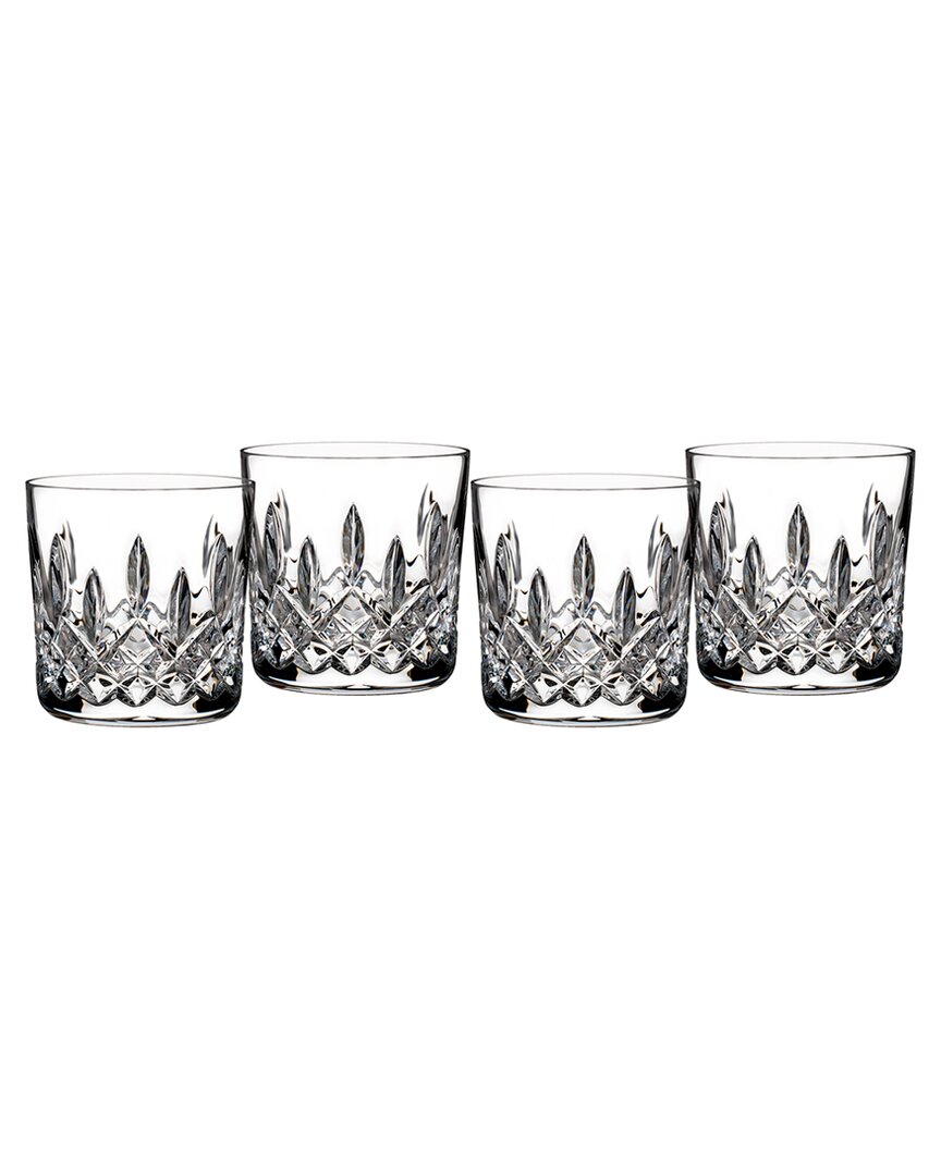 Waterford Lismore Set Of 4 Lead Crystal Straight Sided Tumblers In Transparent