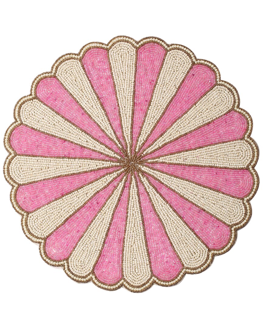 Tiramisu Beaded Placemat In Pink