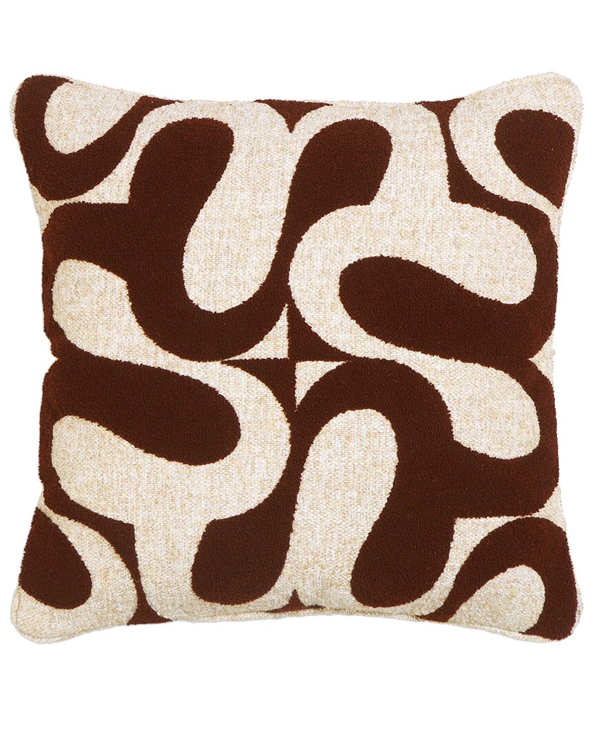 Tov Furniture Bonney Boucle 20 Square Accent Cushion In Brown
