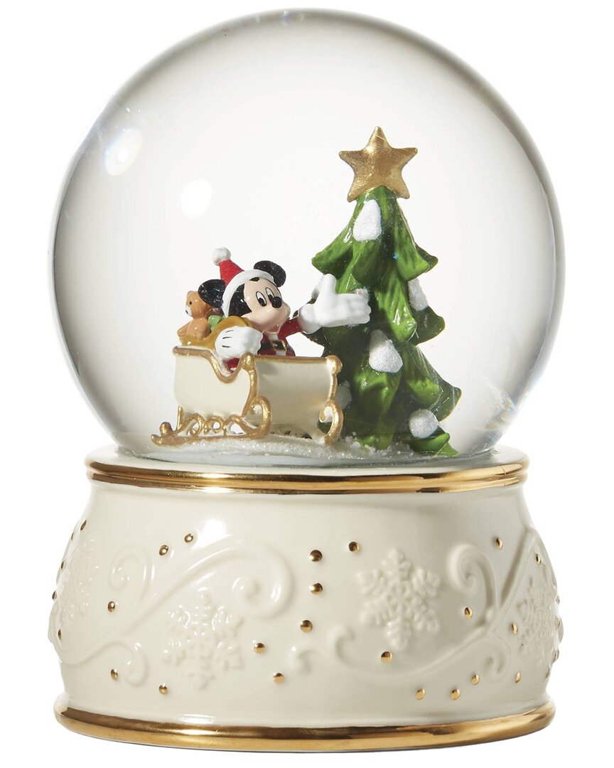 Lenox Mickey Mouse Snow Globe In White