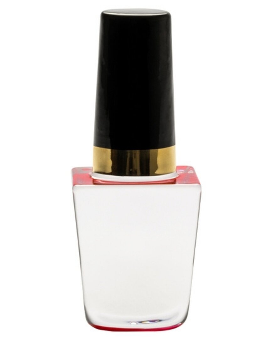 Kosta Boda Make Up Nail Polish Poppy Red Sculpture