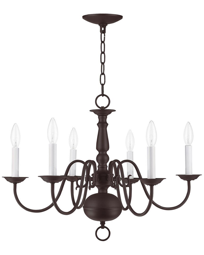 Livex Lighting Williamsburgh 6-light Bronze Chandelier
