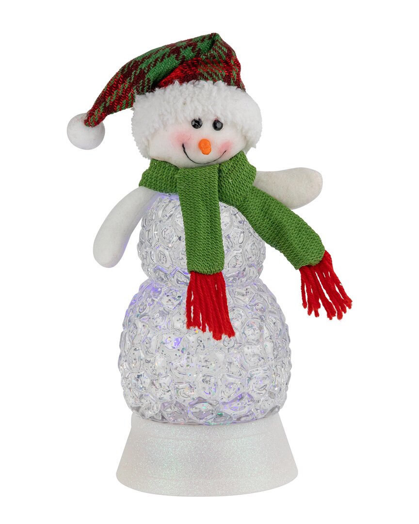 Northlight Led Lighted Acrylic Snowman Christmas Snow Globe In Clear